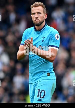 Harry Kane de Tottenham Hotspur - Brighton & Hove Albion / Tottenham Hotspur, Premier League, Amex Stadium, Brighton, Royaume-Uni - 5 octobre 2019 usage éditorial seulement - les restrictions de DataCo s'appliquent Banque D'Images