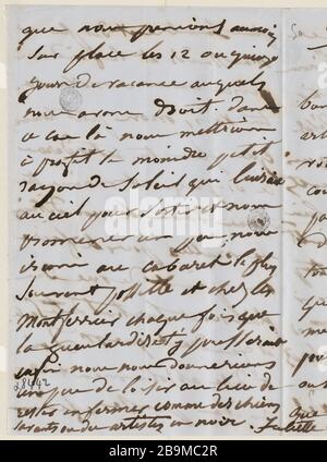 6 septembre vendredi matin 8 [1850] Juliette Drouet a Victor Hugo ; 6 septembre tembre vendredi matin 8 h [1850] ; Maison Victor Hugo - Paris Banque D'Images