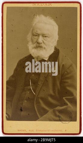 Victor Hugo Nadar (Gaspard-Félix Tournachon, dit). Victor Hugo. Papier aluminé. Paris, Maison de Victor Hugo. Banque D'Images