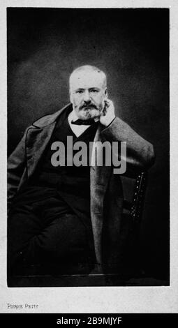 Victor Hugo Victor Hugo (1802-1885), écrit français. 1861. Alluminé d'Epreuve sur papier. Photo de Pierre petit (1831-1909). Paris, Maisons de Victor Hugo. Banque D'Images