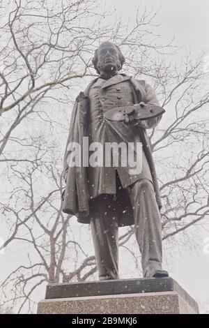 Sculpture John Ericsson New York Banque D'Images