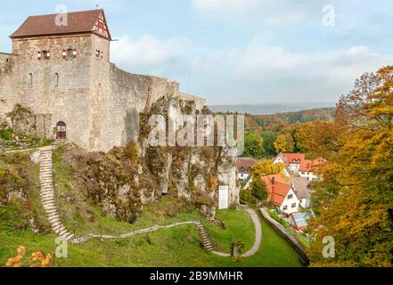 Château Hohenstein l'état allemand de Bavière, Kirchensittenbach, Allemagne. Banque D'Images