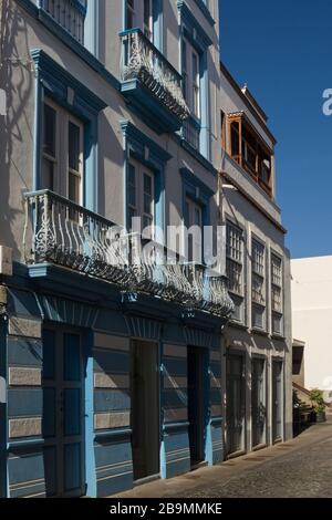 Rue Commerçante (Alvarez De Abreu) À Santa Cruz, La Palma, Canaries Isles Banque D'Images