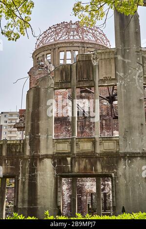 Vestiges d'un billage dans le site commémoratif D'UNE bombe à Hiroshima, au Japon. Banque D'Images