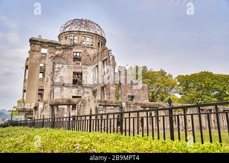 Vestiges d'un billage dans le site commémoratif D'UNE bombe à Hiroshima, au Japon. Banque D'Images