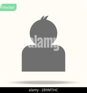 Icône avatar. Le style d'illustration vectorielle est un symbole plat emblématique, une couleur noire, un arrière-plan transparent. Conçu pour les interfaces Web et logicielles. Eps10 Illustration de Vecteur