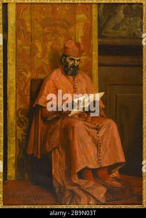 Cardinal Jean-Paul Laurens (1838-1921). « le cardinal ». Huile sur étoile. 1874. Musée des Beaux-Arts de la Ville de Paris, petit Palais. Banque D'Images