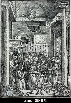 GLORIFICATION VIRGIN BARTSCH 95 Albrecht Dürer (1471-1528). 'La glorification de la Vierge. Bartsch 95'. Gravure sur bois, 1510. Musée des Beaux-Arts de la Ville de Paris, petit Palais. Banque D'Images