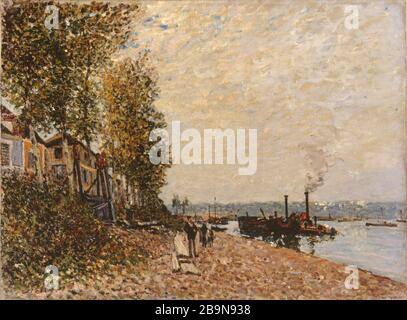 REMORDS, LA LOING À SAINT-MAMMES ALFRED SISLEY (1839-1899). 'Le Remorqueur, le Loing à Saint-Mammès'. Musée des Beaux-Arts de la Ville de Paris, petit Palais. Banque D'Images