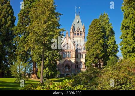 Château de Drachenburg, Siebengebirge, Koenigswinter, Rhénanie-du-Nord-Westphalie, Allemagne Banque D'Images