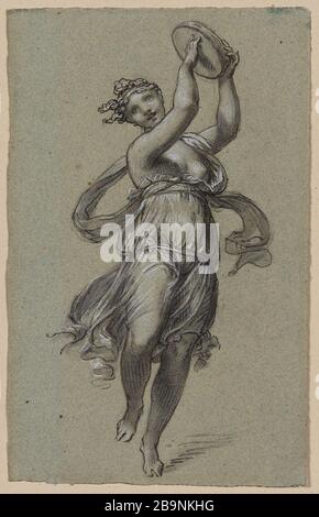 Étudiez le tableau ci-dessus de l'impératrice : danseuse avec une Tambourine Banque D'Images