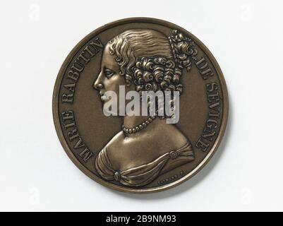 Marie de Rabutin-Chantal (1626-1696), 1816 Raymond Gayrard (1777-1858). Marie de Rabutin-Chantal, marquise de Sévigné (1626-1696). Bronze. 1816. Paris, musée Carnavalet. Banque D'Images