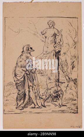 Diogenes engendra une statue / études Banque D'Images