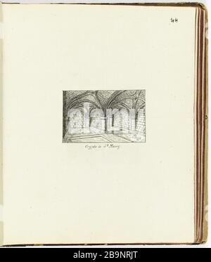 Collection de 102 dessins [Vieux Paris] crypte de Saint Merry Henri Chapelle (1850-1925). « le Vieux Paris ». Recueil de 102 dessins. Crypte de Saint-Merry. Paris, musée Carnavalet. Banque D'Images