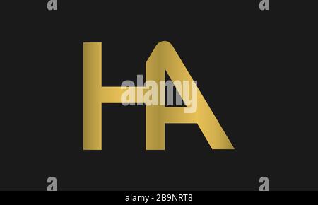 H , A , AH , HA lettre logo design avec la typographie moderne créative et le logo abstrait monogramme Illustration de Vecteur