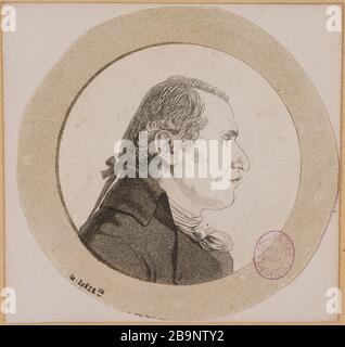 Portrait de Gaspard Monge André Dutertre (1753-1842). Portrait de Gaspard Monge, comte de Péluse (1746-1818), mathématicien français. Eau-forte, aquatinte. Paris, musée Carnavalet. Banque D'Images