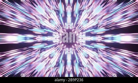 Motif étoilé abstrait éclatant pour un arrière-plan aux couleurs bleu, violet et rose Banque D'Images