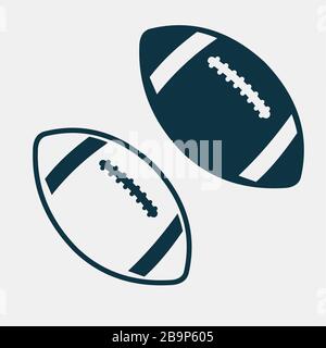 motif vectoriel isolé de l'icône du ballon de football américain Illustration de Vecteur