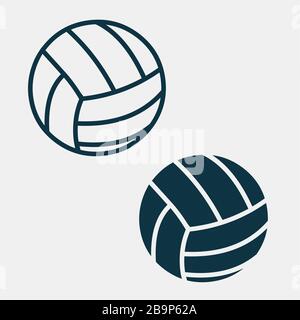 motif vectoriel isolé à l'icône du ballon de volley-ball Illustration de Vecteur