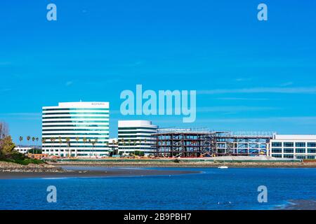 BioMarin Pharmaceutical Biobiology Company campus et extension sous la direction de San Francisco Bay Waterfront - South San Francisco, Californie Banque D'Images