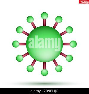 Symbole du coronavirus isolé sur fond Illustration de Vecteur