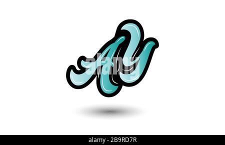 Logo Initial Ay Letter Avec Modèle Vectoriel De Typographie Commerciale Moderne Créative. Design Du Logo Creative Abstract Letter Ay Illustration de Vecteur
