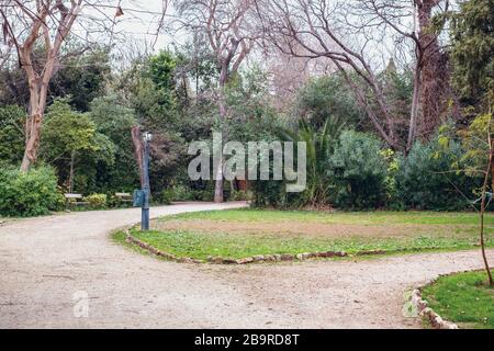 Athènes, Grèce - 14 février 2020:. Le jardin national est un parc public de la ville d'Athènes Banque D'Images