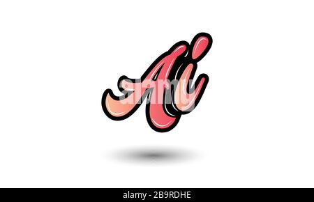 Ai IA lettre vecteur logo Illustration de Vecteur