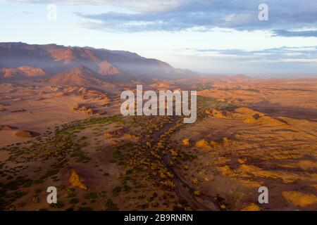 Ugab River et Brandberg, Erongo, Namibie Banque D'Images