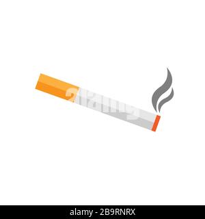 Icône de cigarette. Panneau vectoriel de la zone fumeurs. Tabac Illustration de Vecteur