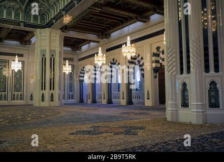 La Grande Mosquée du Sultan Qaboos Muscat, Oman Banque D'Images