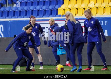 Harrison, États-Unis d'Amérique. 7 mars 2020. HARRISON. ÉTATS-UNIS. MAR 07: Les joueurs des Etats-Unis à la formation pendant la coupe des Sheieves 2020 les activités de médias internationaux des Etats-Unis en avance sur l'ami contre l'Espagne à Red Bull Arena à Harrison, NJ, Etats-Unis. ***pas d'utilisation officielle*** (photo de Daniela Porcelli/SPP) crédit: SPP Sport Press photo. /Alay Live News Banque D'Images