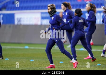 Harrison, États-Unis d'Amérique. 7 mars 2020. HARRISON. ÉTATS-UNIS. MAR 07: Megan Rapinoe des États-Unis à la formation pendant la coupe des Sheieves 2020 les activités de médias internationaux des femmes des États-Unis avant l'ami contre l'Espagne à Red Bull Arena à Harrison, NJ, USA. ***pas d'utilisation officielle*** (photo de Daniela Porcelli/SPP) crédit: SPP Sport Press photo. /Alay Live News Banque D'Images