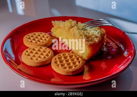Le Delicieux Gateau Mimosa Dessert Italien Typique Photo Stock Alamy