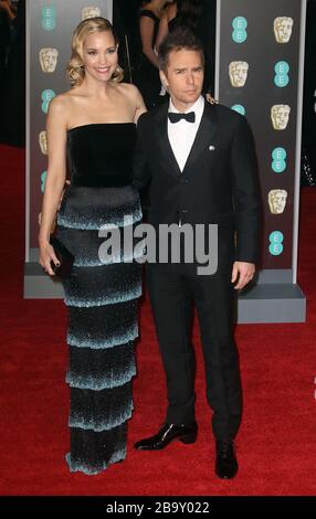 18 févr. 2018 - Londres, Angleterre, Royaume-Uni - EE British Academy Film Awards 2018, Royal Albert Hall photo Shows: Leslie Bibb et Sam Rockwell Banque D'Images