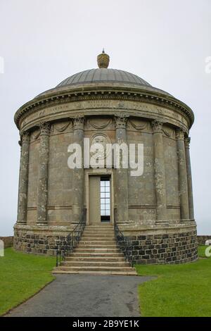 Temple Mussenden, Plage de Downhill, Irlande du Nord Banque D'Images