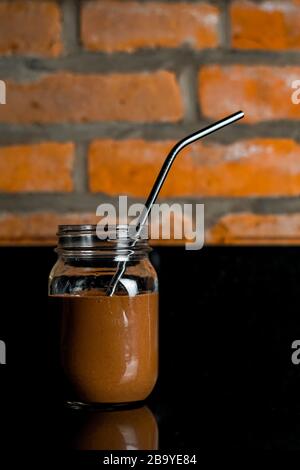 Smoothie banane chocolat Banque D'Images