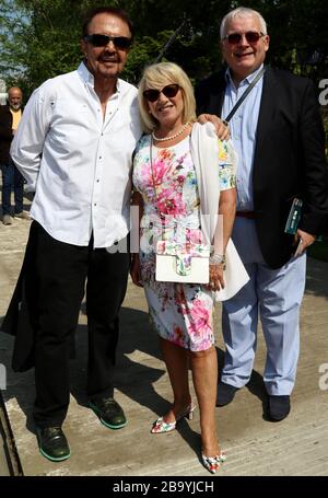 21 mai 2018 - Londres, Angleterre, Royaume-Uni - RHS Chelsea Flower Show Press Day photo Shows: Dave Clarke, Elaine Paige et Christopher Biggins Banque D'Images