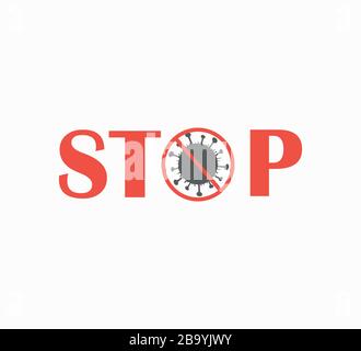 Pandémie mondiale de coronavirus - Stop Covid-19 Illustration de Vecteur
