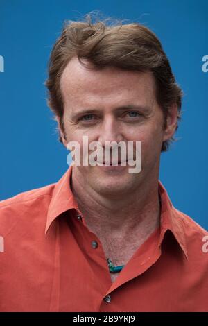 Aidan Quinn, acteur, faisant la promotion du dernier film « Song for A Raggy Boy », au Edinburgh International Film Festival, Édimbourg, Écosse, août 2003. Banque D'Images