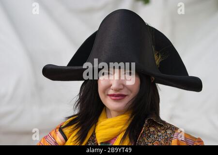 Tama Janowitz, auteur et commentateur social le plus vendu au monde de New York, auteur de « Saves of New York », au Edinburgh International Book Festival, Édimbourg, Écosse, août 2003. Banque D'Images