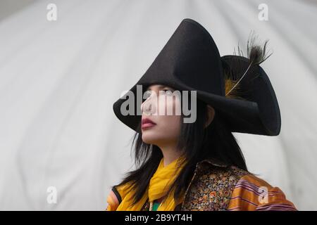 Tama Janowitz, auteur et commentateur social le plus vendu au monde de New York, auteur de « Saves of New York », au Edinburgh International Book Festival, Édimbourg, Écosse, août 2003. Banque D'Images