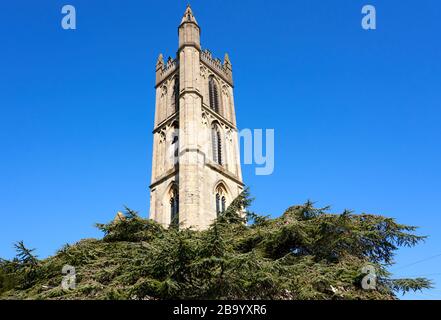 L'église de la Tour de St Werburgh à Bristol UK est maintenant un centre d'escalade - l'église a été déplacée à 3 miles de Corn St à l'emplacement actuel en 1887-89 Banque D'Images