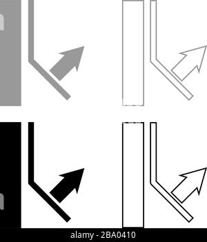 La couche inférieure reste sur la paroi Désignation sur le fond d'écran symbole icône contour définir noir gris illustration vectorielle style plat image simple Illustration de Vecteur