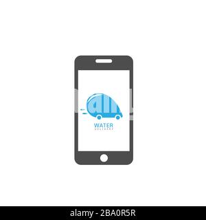 L'icône de la distribution de l'eau Illustration de Vecteur