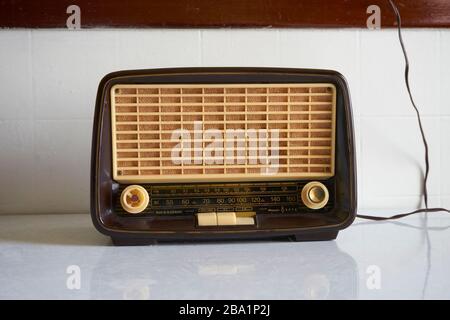 Vintage West German, radio de marque Opta. Banque D'Images