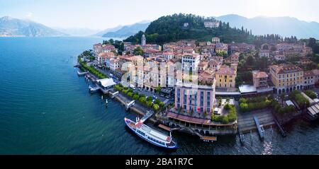 Bellagio - Lac de Côme (IT) - vue aérienne sur le lac Banque D'Images