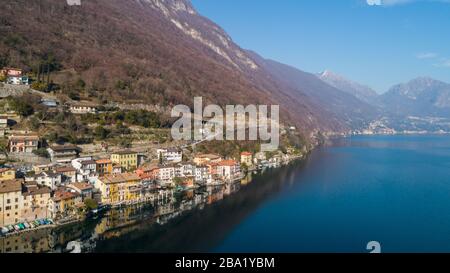 Paysage du lac de Lugano près de Gandria Banque D'Images