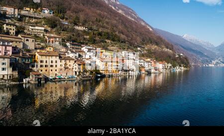 Paysage du lac de Lugano près de Gandria Banque D'Images