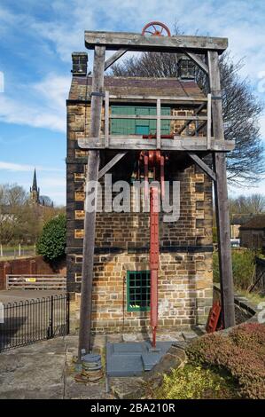 Royaume-Uni, Yorkshire du Sud, Elsecar Heritage Center, Newcomen Beam Engine Banque D'Images